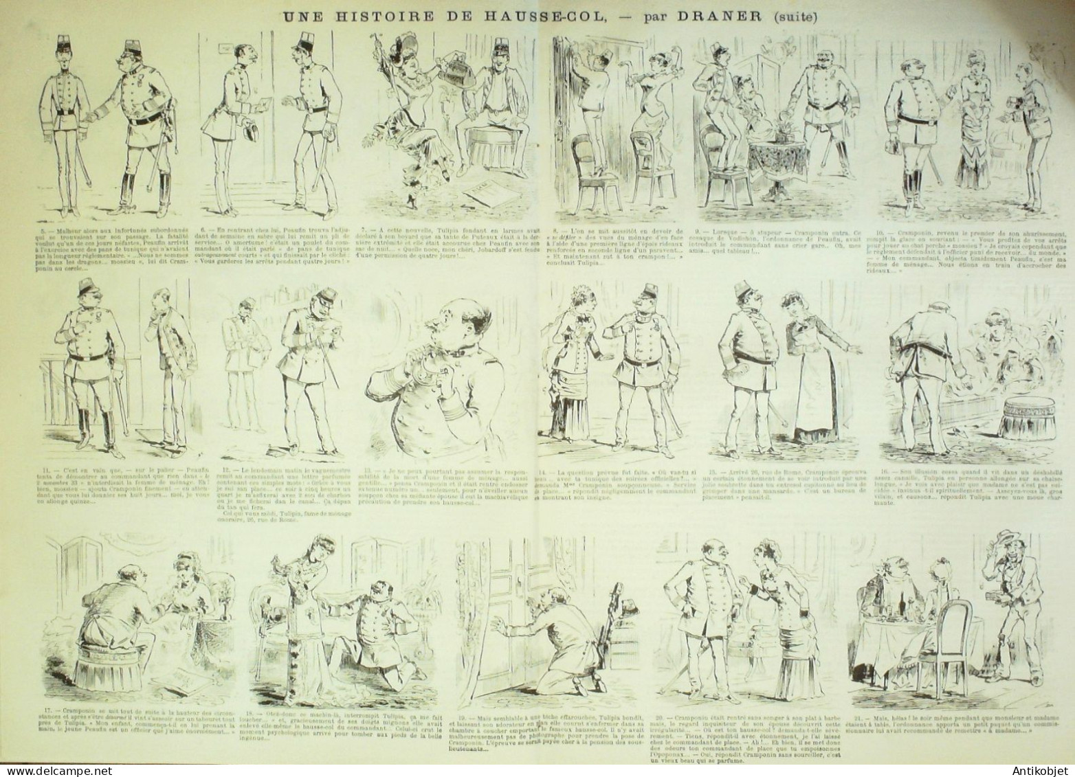 La Caricature 1882 N°130 Histoire De Hausse-col Draner Tramway Negro Trock - Revues Anciennes - Avant 1900