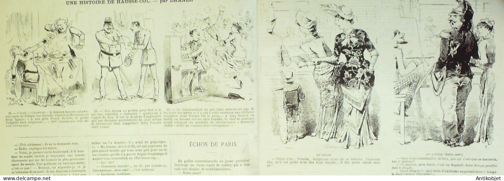 La Caricature 1882 N°130 Histoire De Hausse-col Draner Tramway Negro Trock - Magazines - Before 1900