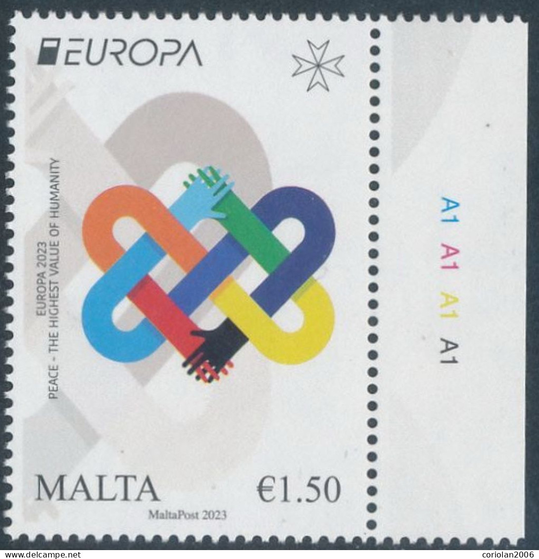 Malta 2023. / Europa / Peace / Set 1 Stamp From Booklet - 2023