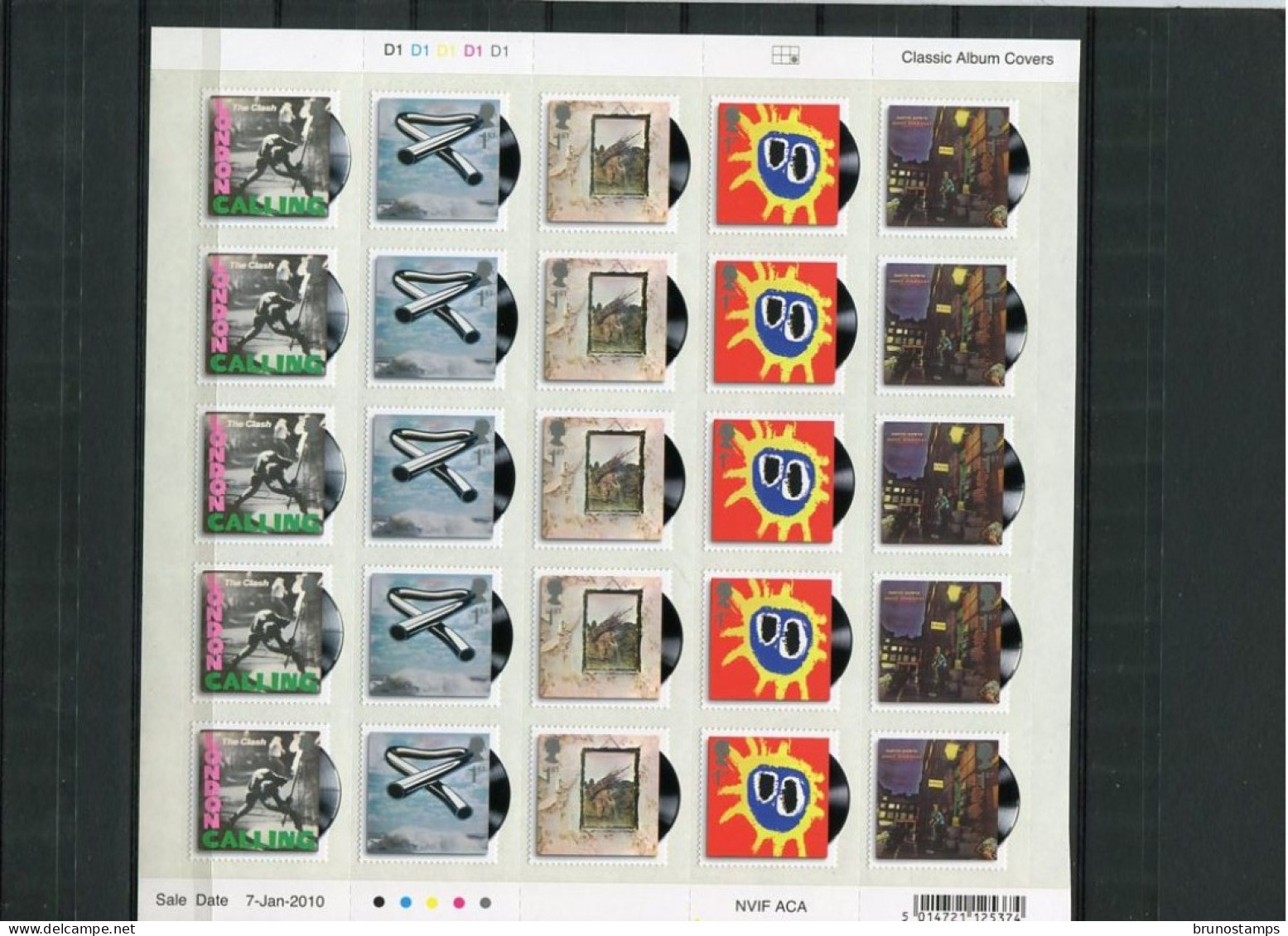 GREAT BRITAIN - 2010  CLASSIC ALBUM COVERS  TWO  SHEETLETS   MINT NH - Blocks & Miniature Sheets