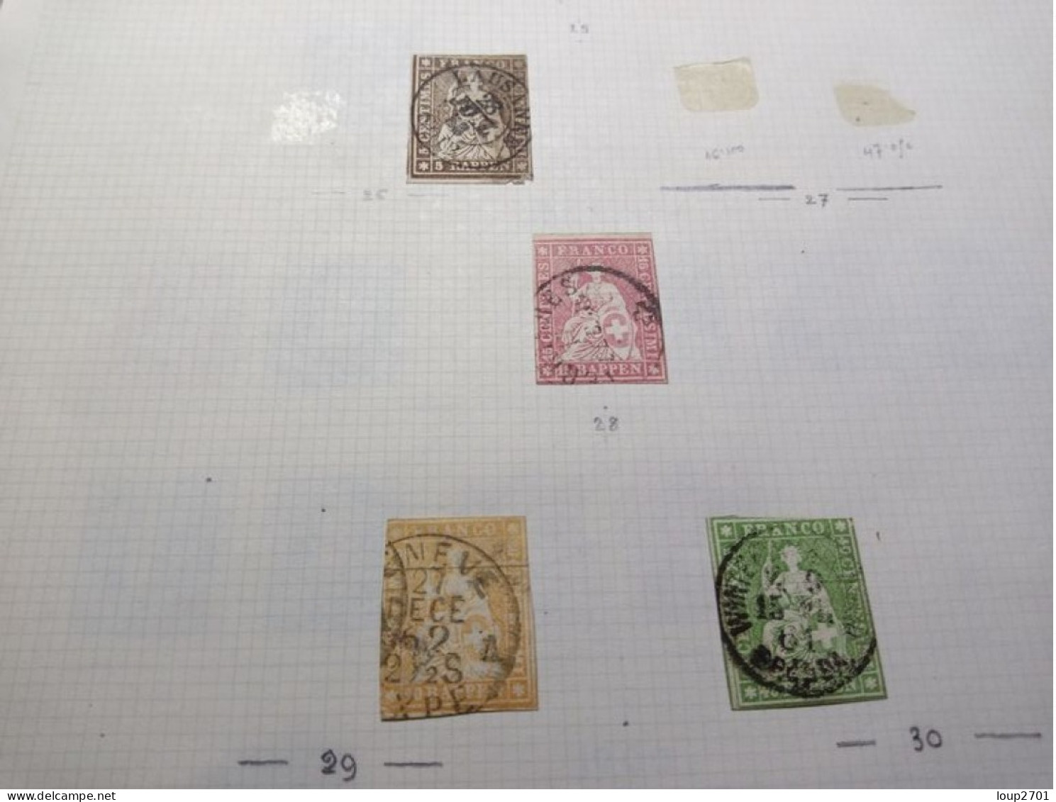 DM944 LOT FEUILLES SUISSE N / O A TRIER COTE++ DEPART 10€ - Collections (en Albums)