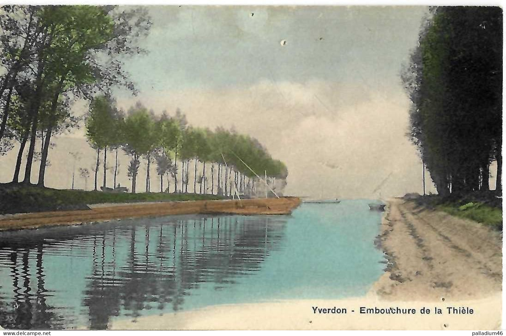 VD  YVERDON-LES-BAINS - EMBOUCHURE DE LA THIELE - Louis Burgy Lausanne No 3544 - Voyagé 27.11.1910 - Yverdon-les-Bains 