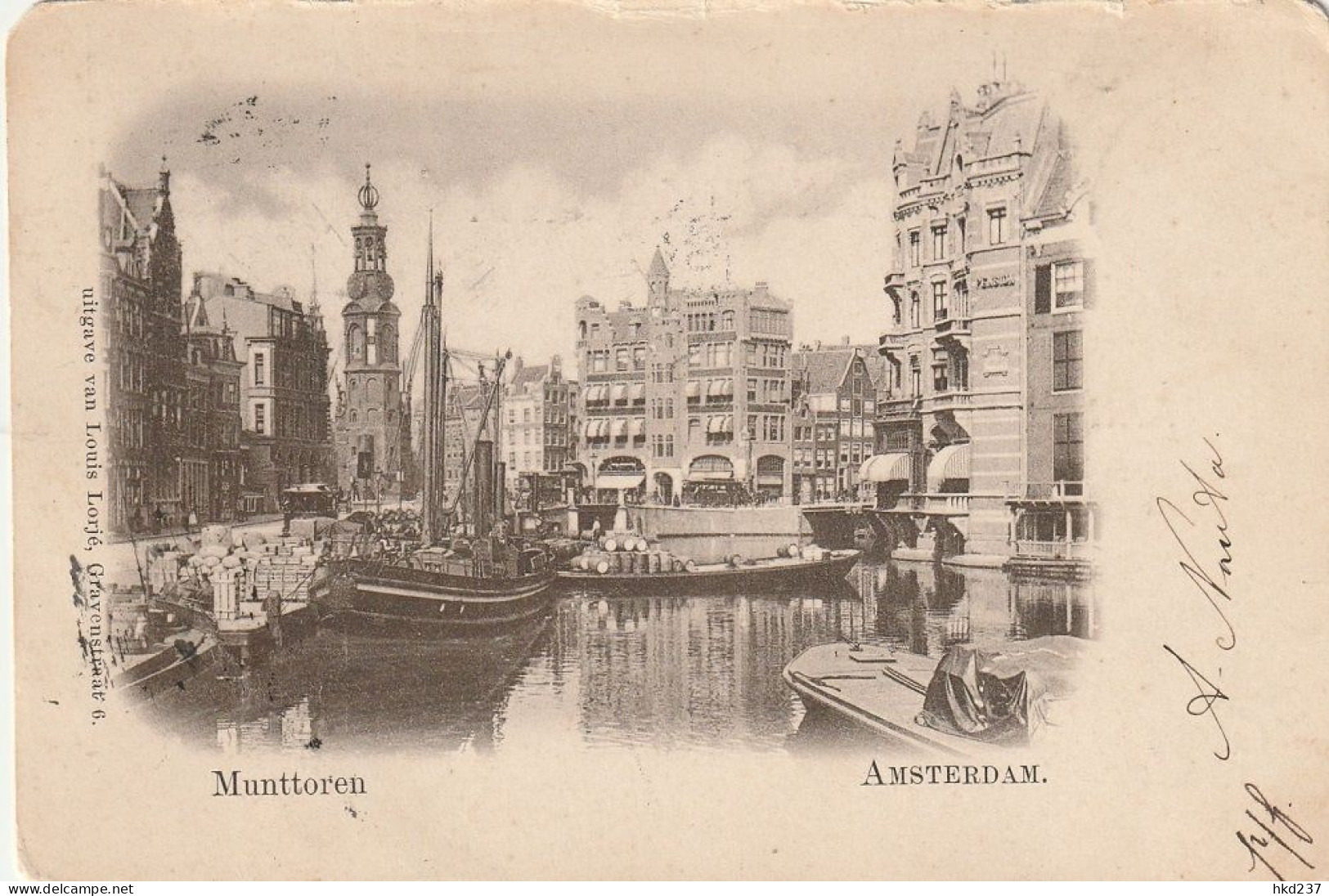 Amsterdam Munttoren Beladen Schepen # 1902    3725 - Amsterdam