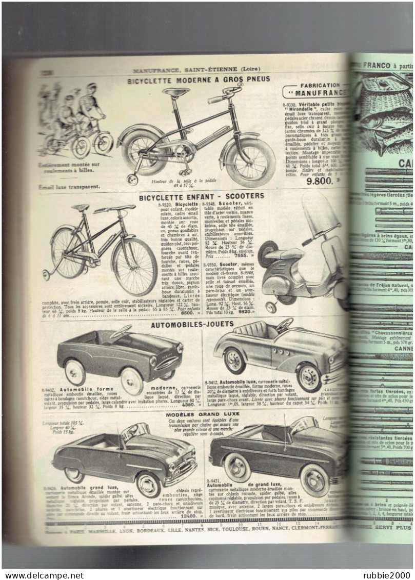 1955 CATALOGUE MANUFACTURE FRANCAISE D ARMES ET CYCLES A SAINT ETIENNE MANUFRANCE - 1950 - ...