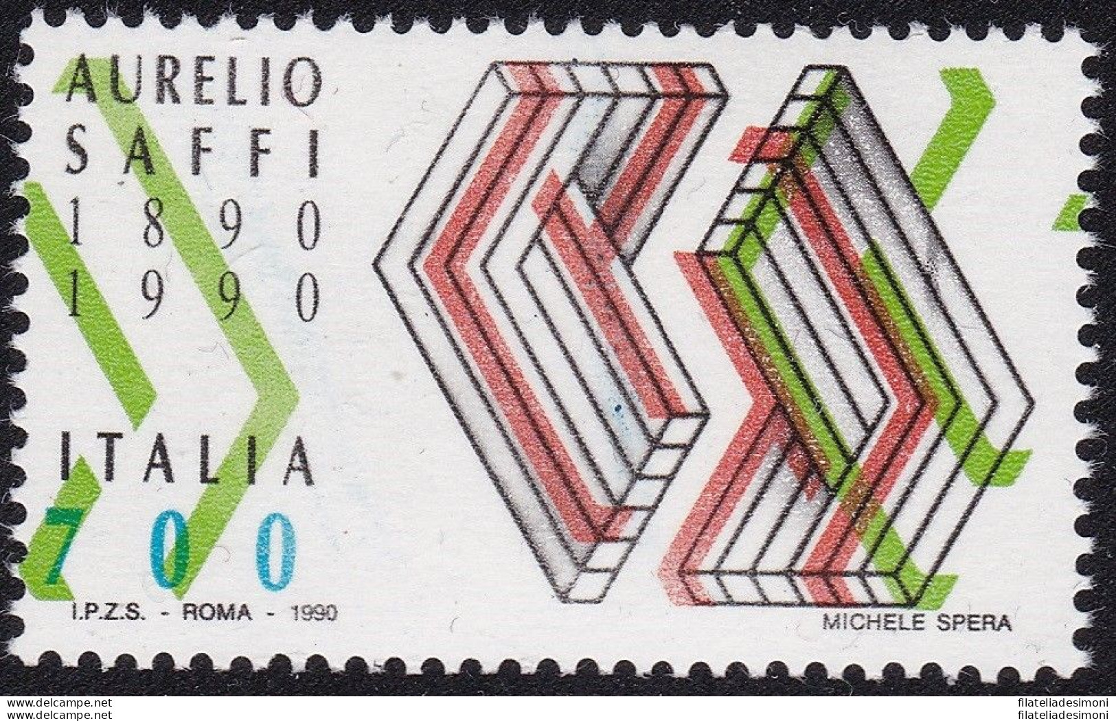 1990 Repubblica Italiana, N° 1931 VARIETA NON CATALOGATA - Errors And Curiosities