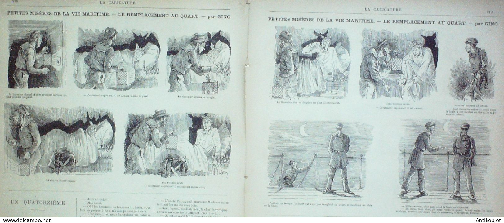 La Caricature 1882 N°132 Papas Terribles Caran D'Ache Délices De Bullier Bach  Trock - Riviste - Ante 1900