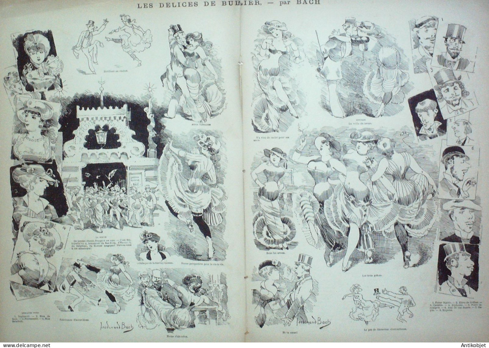 La Caricature 1882 N°132 Papas Terribles Caran D'Ache Délices De Bullier Bach  Trock - Zeitschriften - Vor 1900