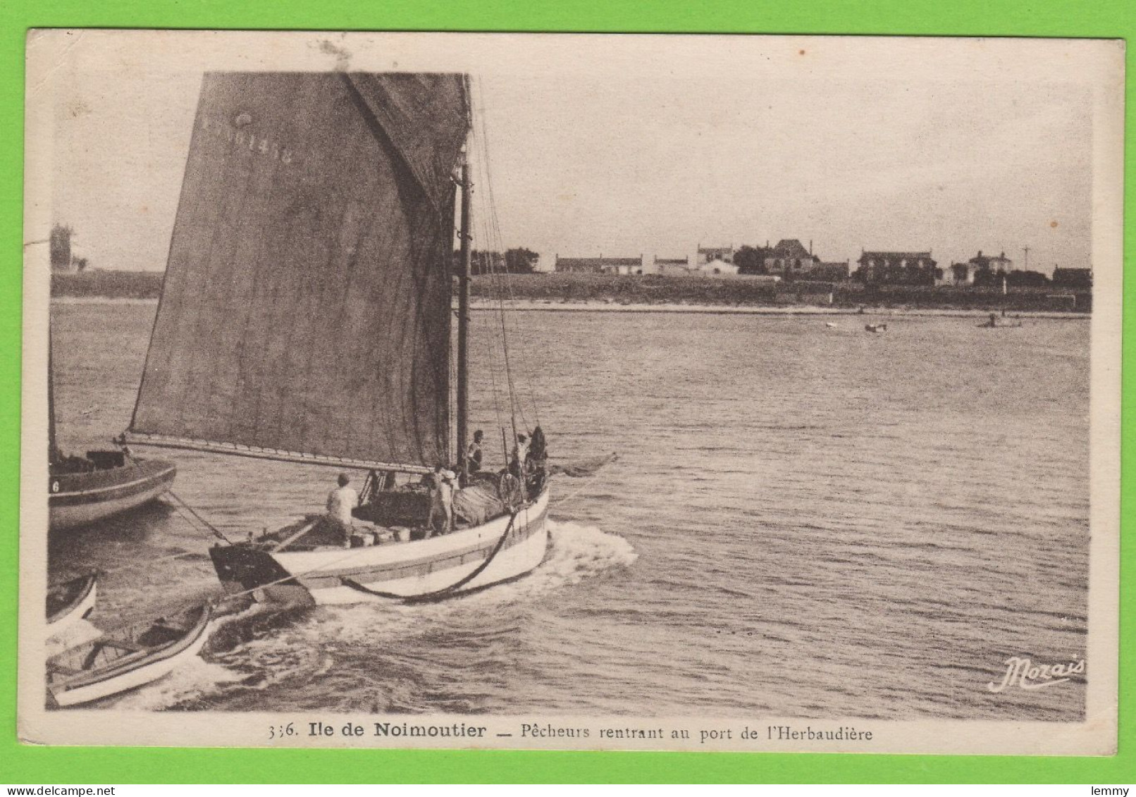 85 - NOIRMOUTIER - PÊCHEURS RENTRANT AU PORT DE L'HERBAUDIÈRE - 1945 - Ile De Noirmoutier