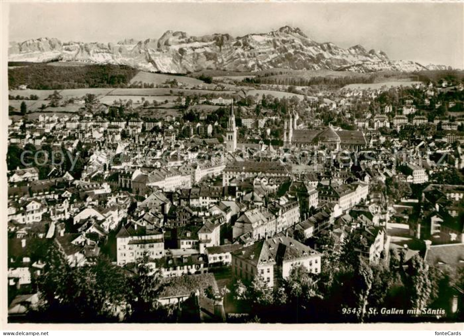 13797161 St Gallen SG Stadtpanorama Mit Blick Zum Saentis Appenzeller Alpen St G - Sonstige & Ohne Zuordnung