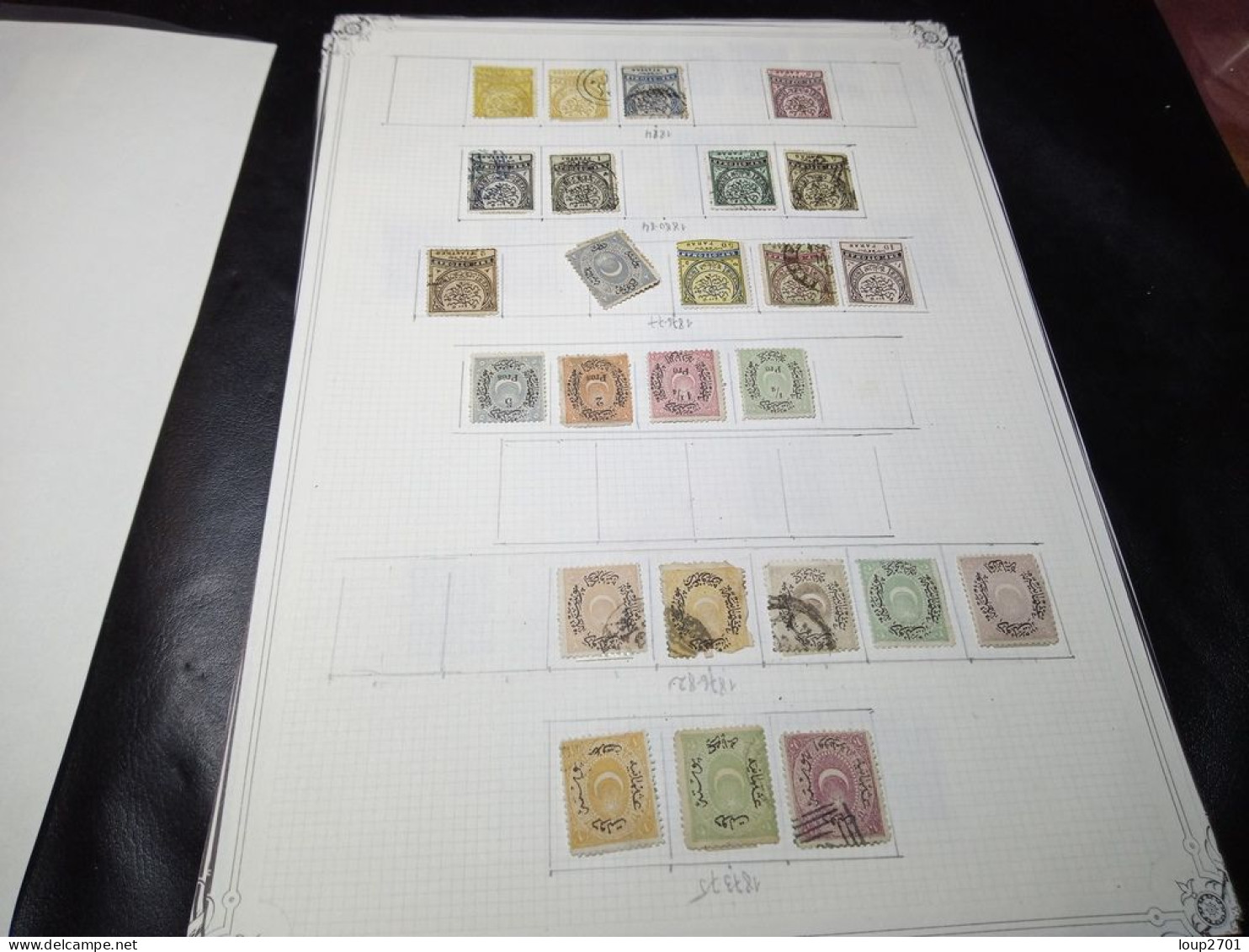 DM946 LOT FEUILLES TURQUIE ANCIENS N / O A TRIER COTE++ DEPART 10€ - Collections (en Albums)