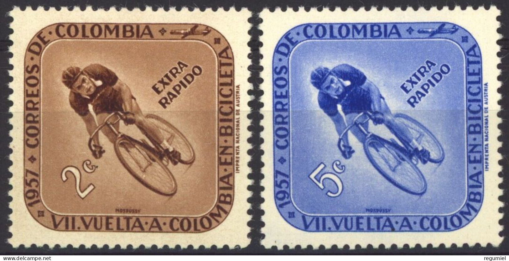 Colombia Aereo  296/297 ** MNH. 1957 - Kolumbien