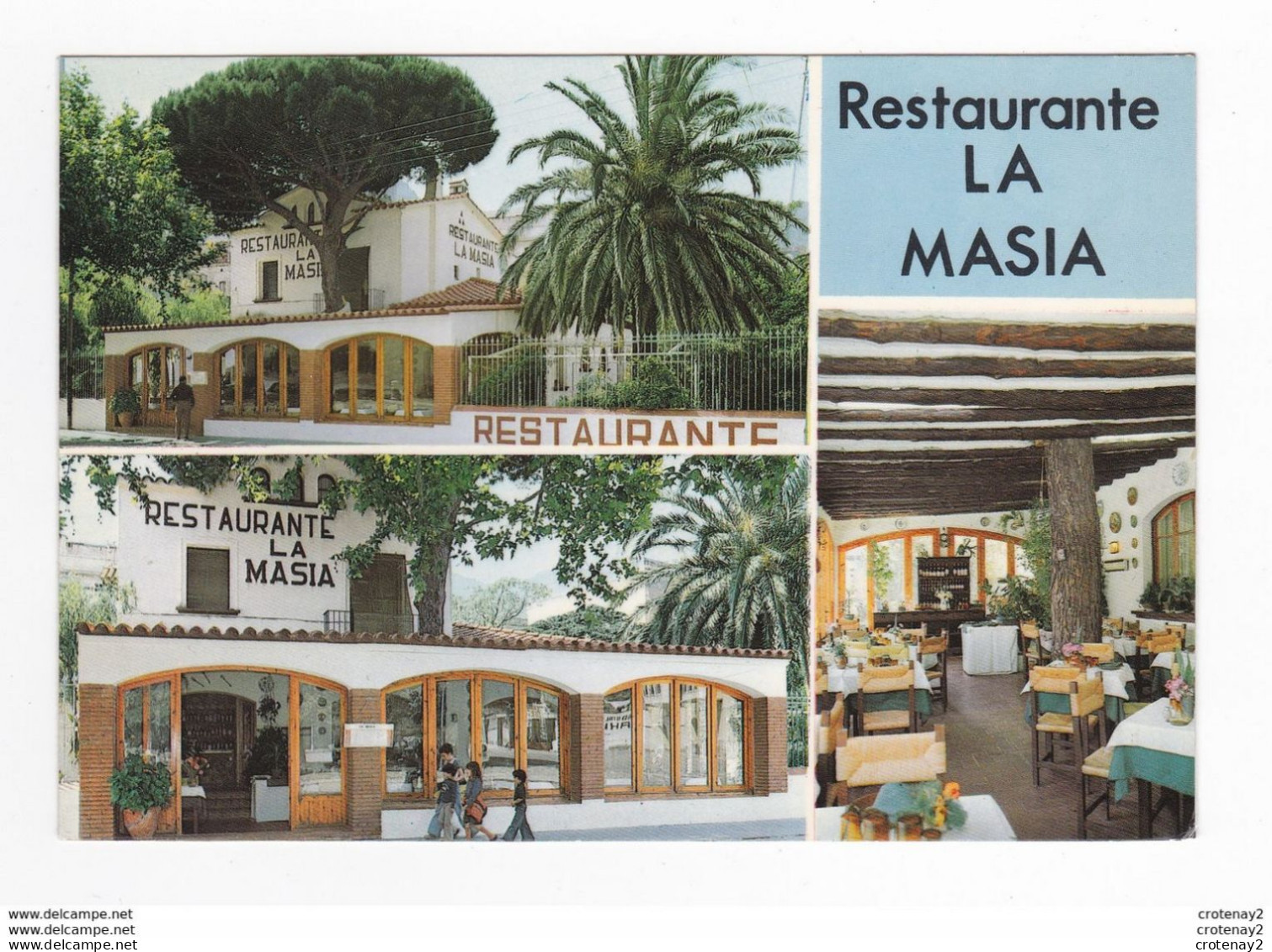 Cataluna Gerona Restaurante LA MASIA à Port Bou Restaurant VOIR DOS Plan De Situation Vers Cerbère - Gerona