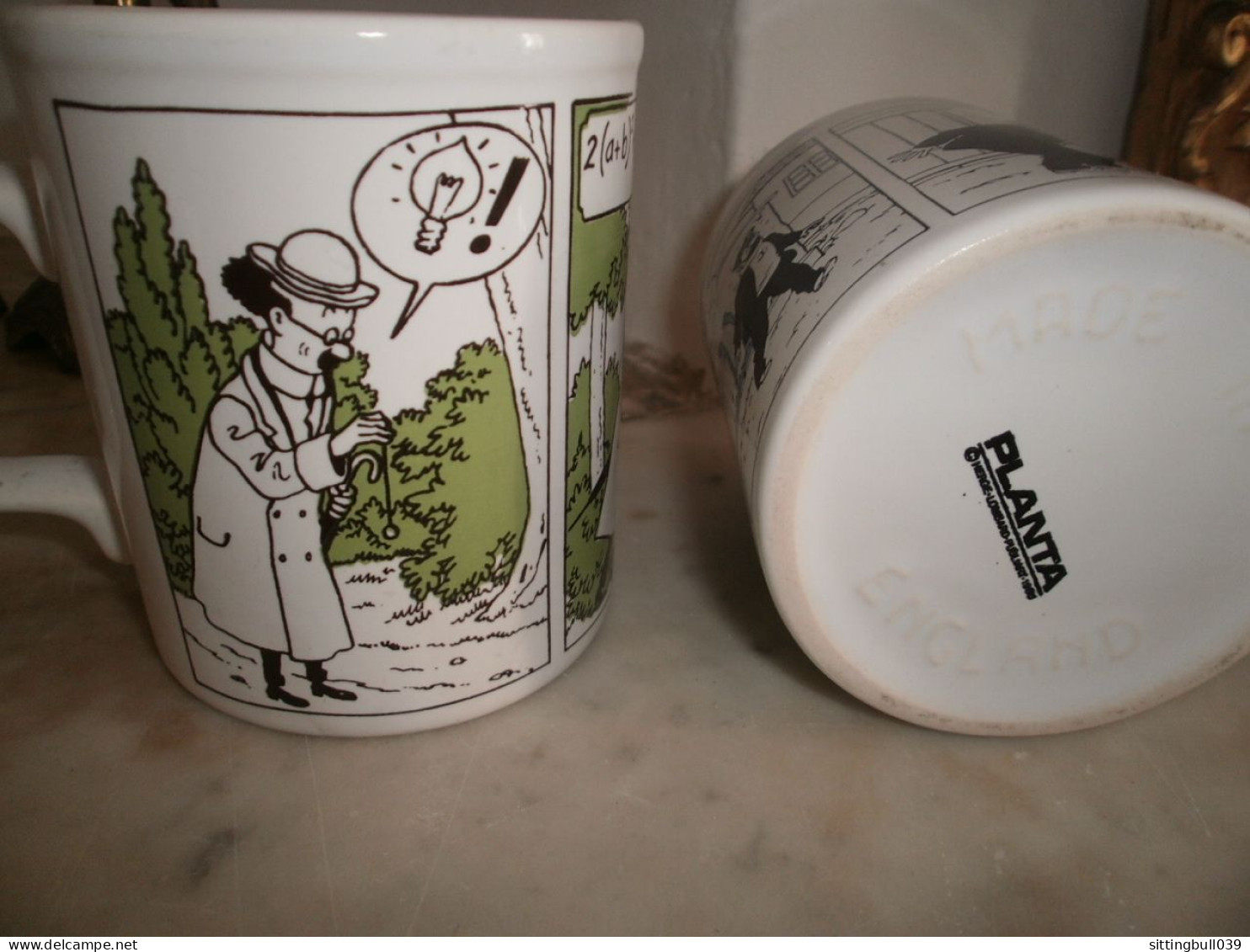 HERGé. Le Professeur Tournesol Et Son Pendule. RARE MUG PLANTA . Le Lombard 1980 - Advertisement