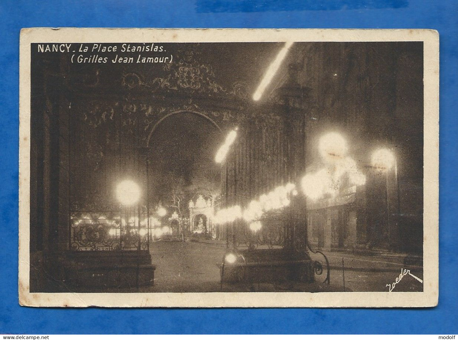 CPA - 54 - Nancy - La Place Stanislas (Grilles De Jean Lamour) - Vue De Nuit - Circulée En 1934 - Nancy