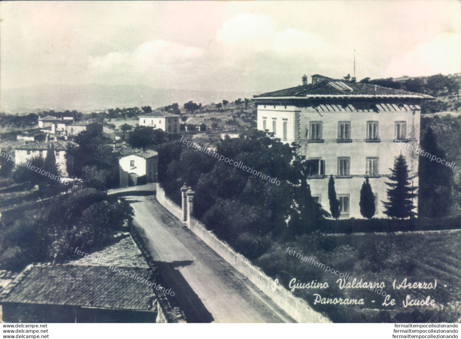 Ad481 Cartolina S.giustino Valdarno Panorama Provincia Di Arezzo - Arezzo