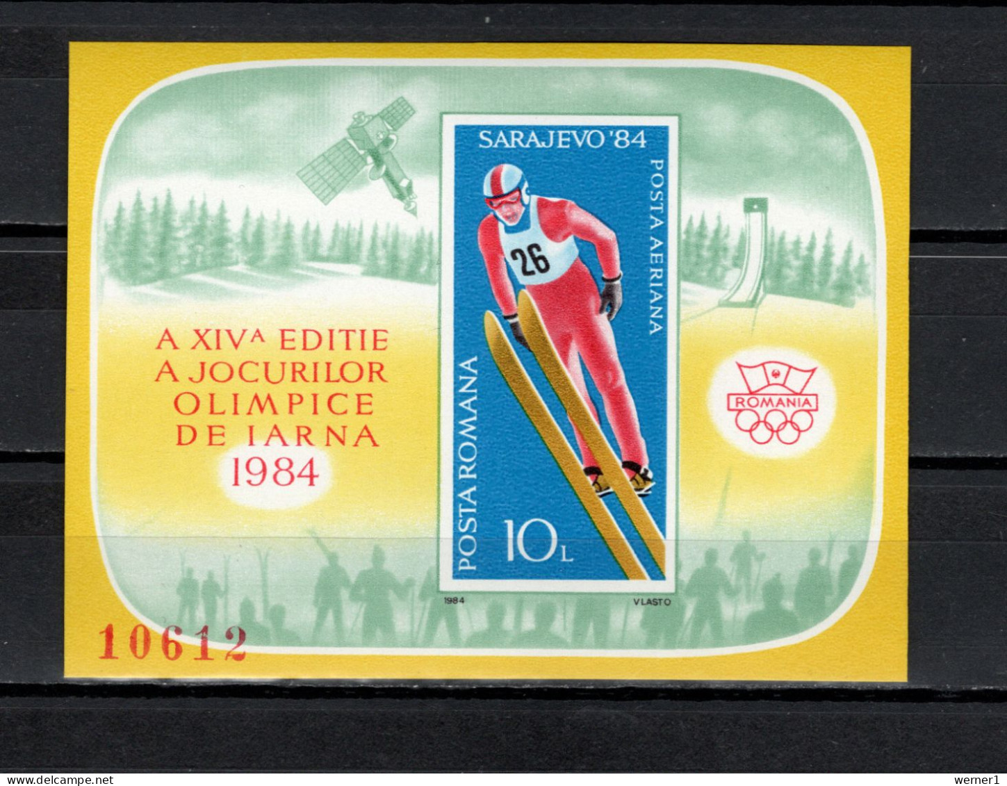 Romania 1984 Olympic Games Sarajevo, Space S/s Imperf. MNH - Invierno 1984: Sarajevo