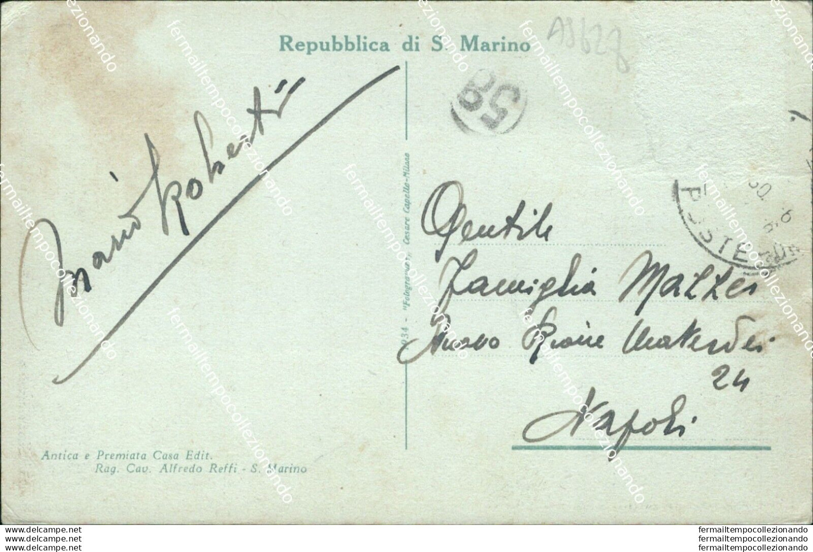 As628 Cartolina Repubblica Di San Marino Convento Dei Capuccini - Saint-Marin