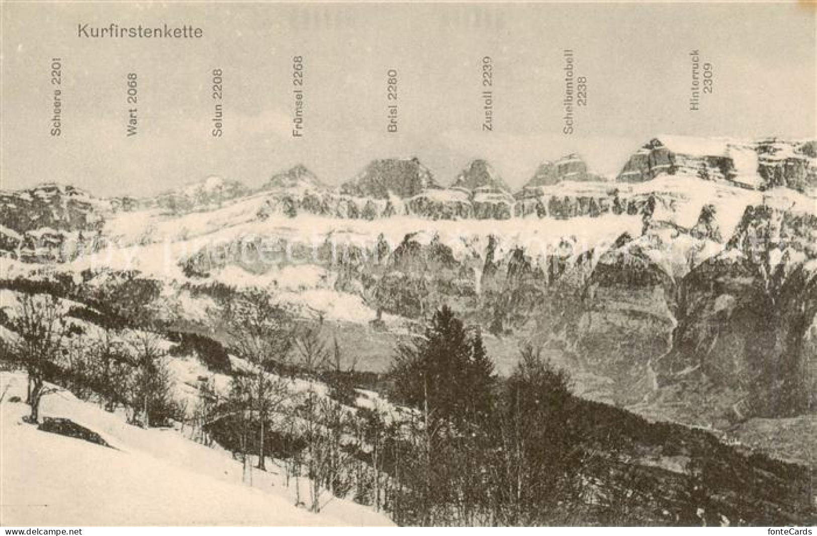 13796824 Churfirsten Bergkette SG Panorama Bergwelt Im Winter  - Sonstige & Ohne Zuordnung