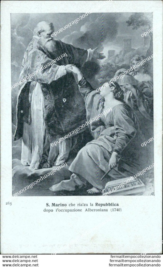 Bb587 Cartolina Repubblica Di S.marino Che Rialza La Repubblica - Saint-Marin
