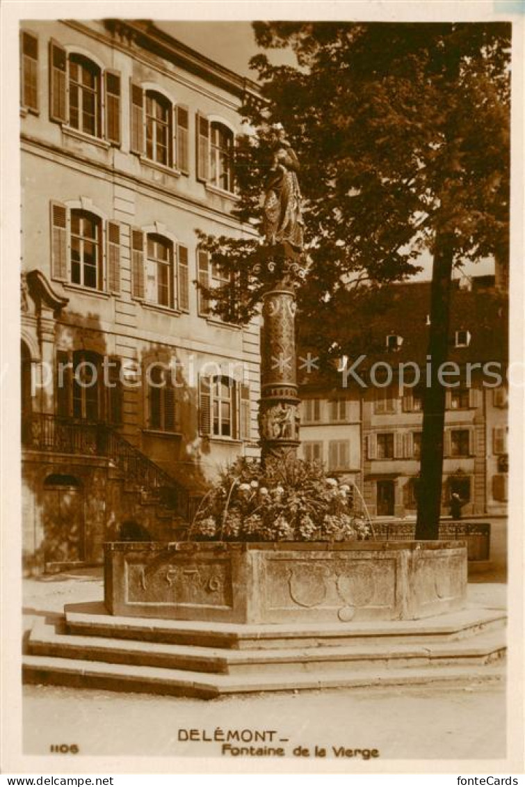 13796820 Delemont Fontaine De La Vierge Delemont - Andere & Zonder Classificatie