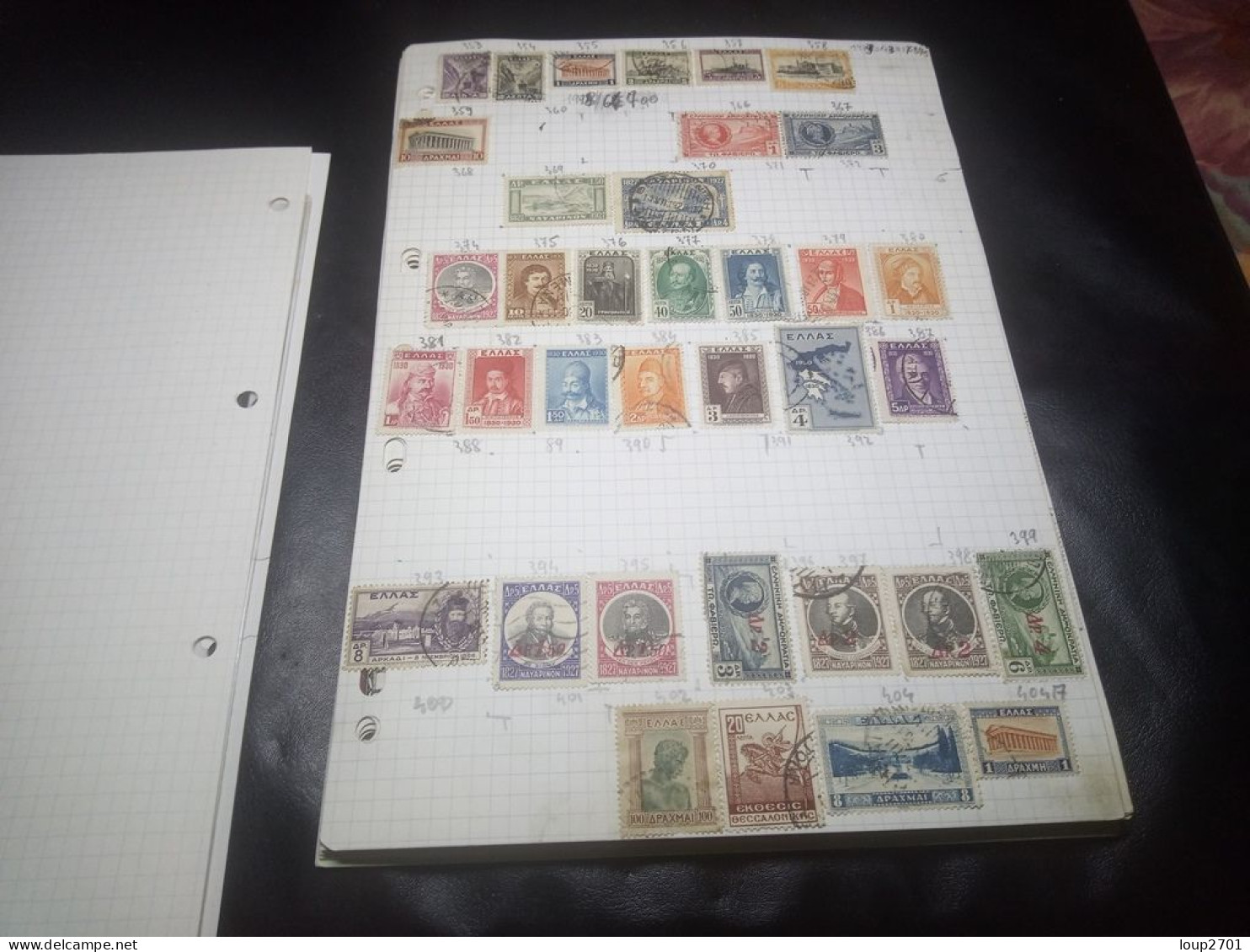 DM947 LOT FEUILLES GRECE N / O A TRIER COTE++ DEPART 10€ - Collections (en Albums)