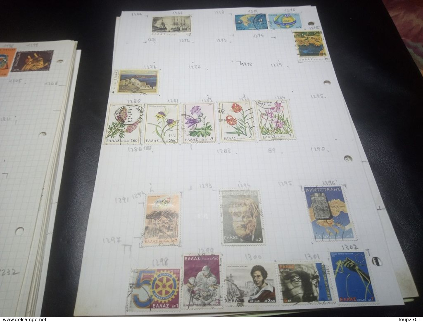 DM947 LOT FEUILLES GRECE N / O A TRIER COTE++ DEPART 10€