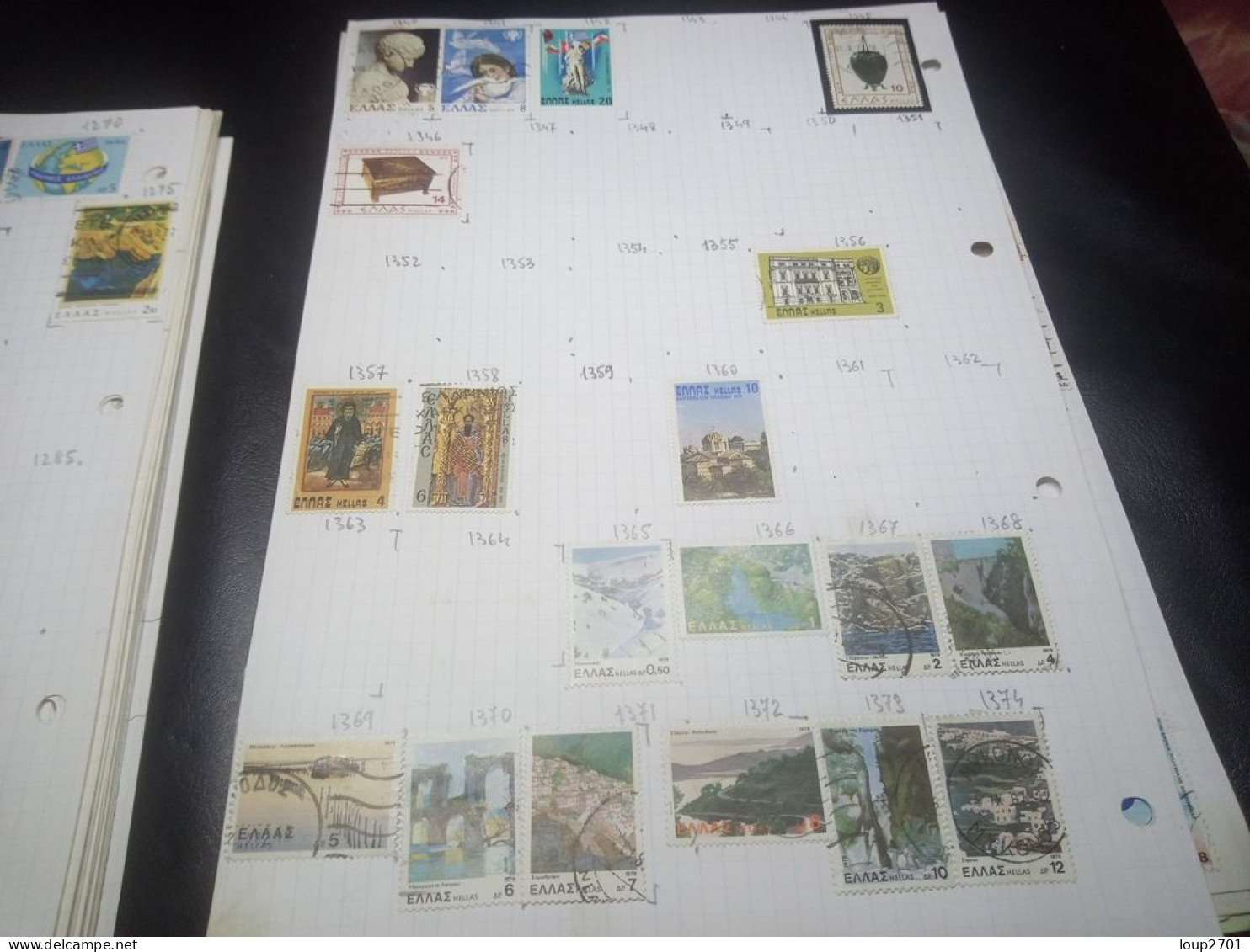 DM947 LOT FEUILLES GRECE N / O A TRIER COTE++ DEPART 10€