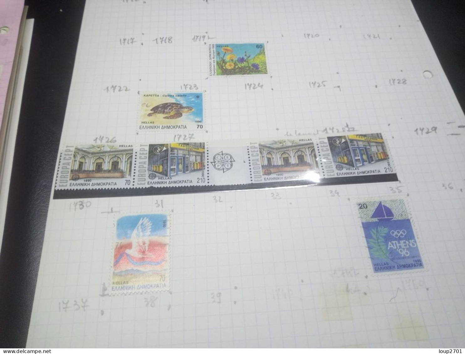 DM947 LOT FEUILLES GRECE N / O A TRIER COTE++ DEPART 10€