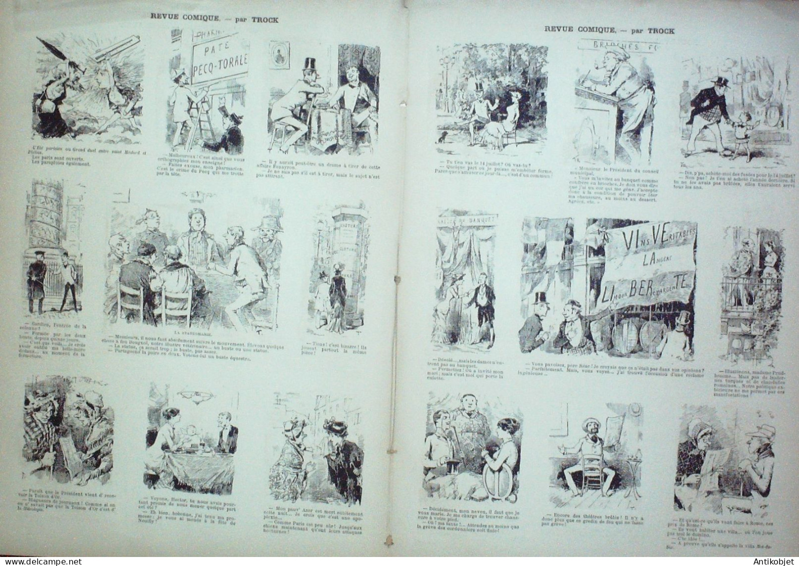 La Caricature 1882 N°134 Le 39ème D'Artillerie De Calonier Servant Foubert Draner Saro Trock - Tijdschriften - Voor 1900