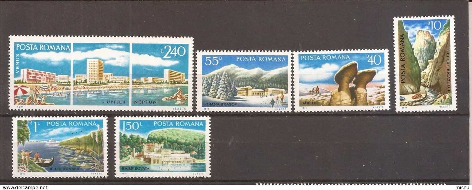 Romania-1971 - Turism , Serie , Nestampilat - Ongebruikt