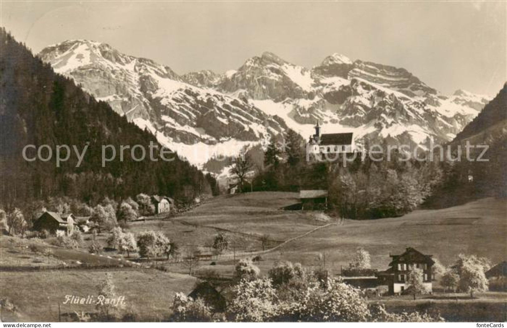 13796283 Ranft Flueeli OW Panorama Bergkirche Alpen  - Other & Unclassified