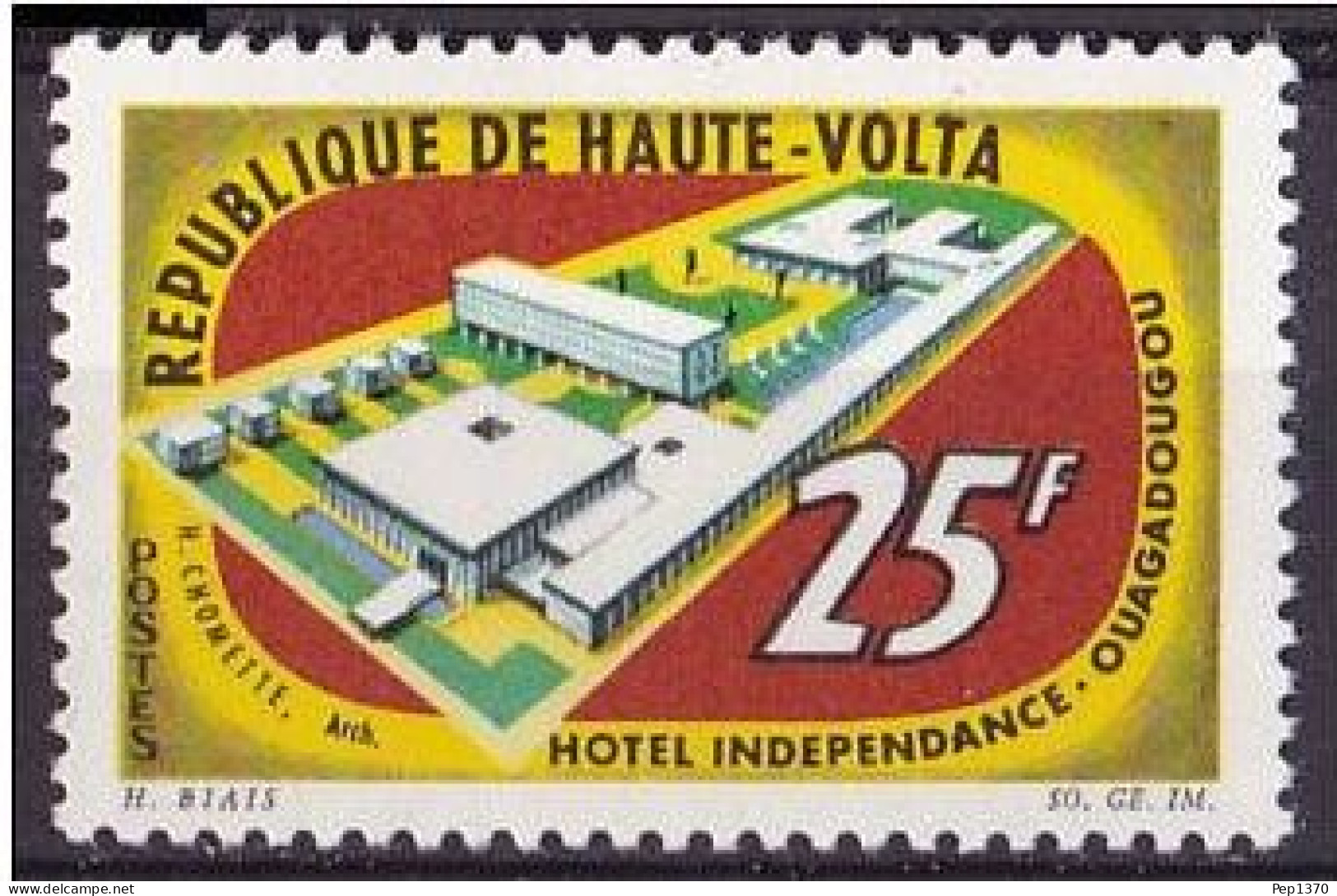 ALTO VOLTA 1964 - HAUTE VOLTA - HOTEL INDEPENDANCE EN OUAGADOUGOU - YVERT 137** - Obervolta (1958-1984)