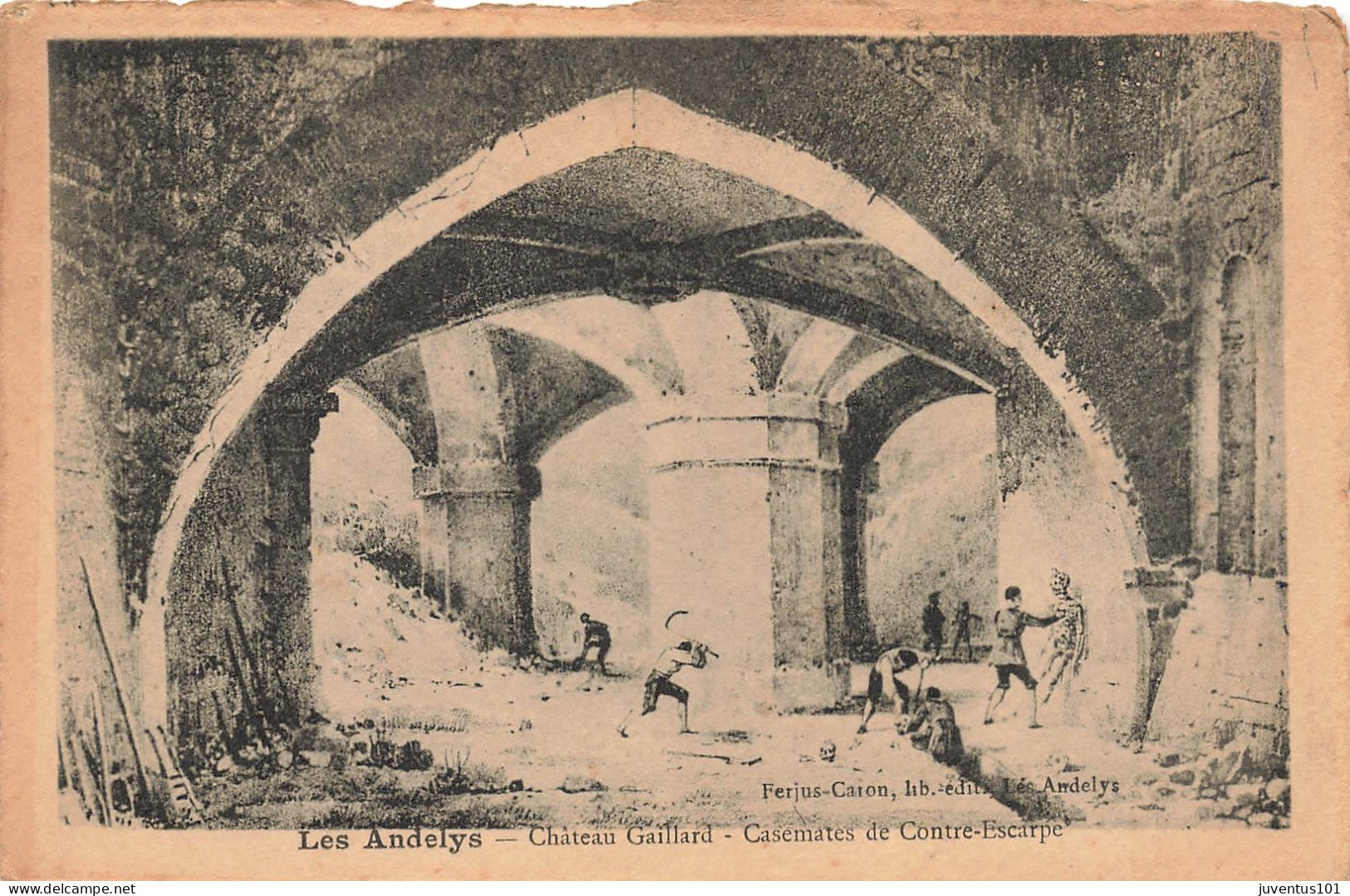 CPA Les Andelys-Château Gaillard-Casemates De Contre Escarpe-Edition Ferjus Caron-RARE      L2868 - Les Andelys