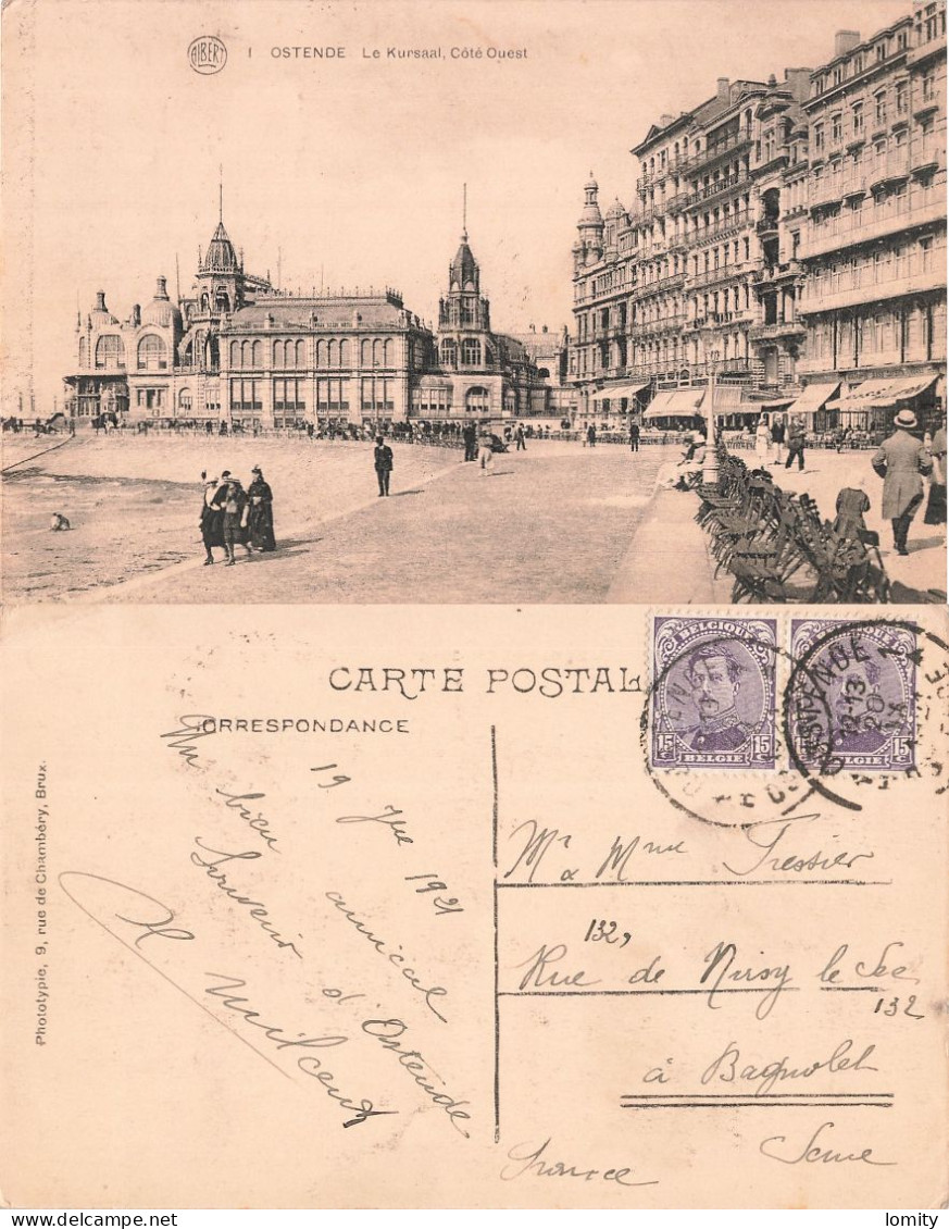 Belgique Oostende Ostende Le Kursaal Coté Ouest CPA - Oostende