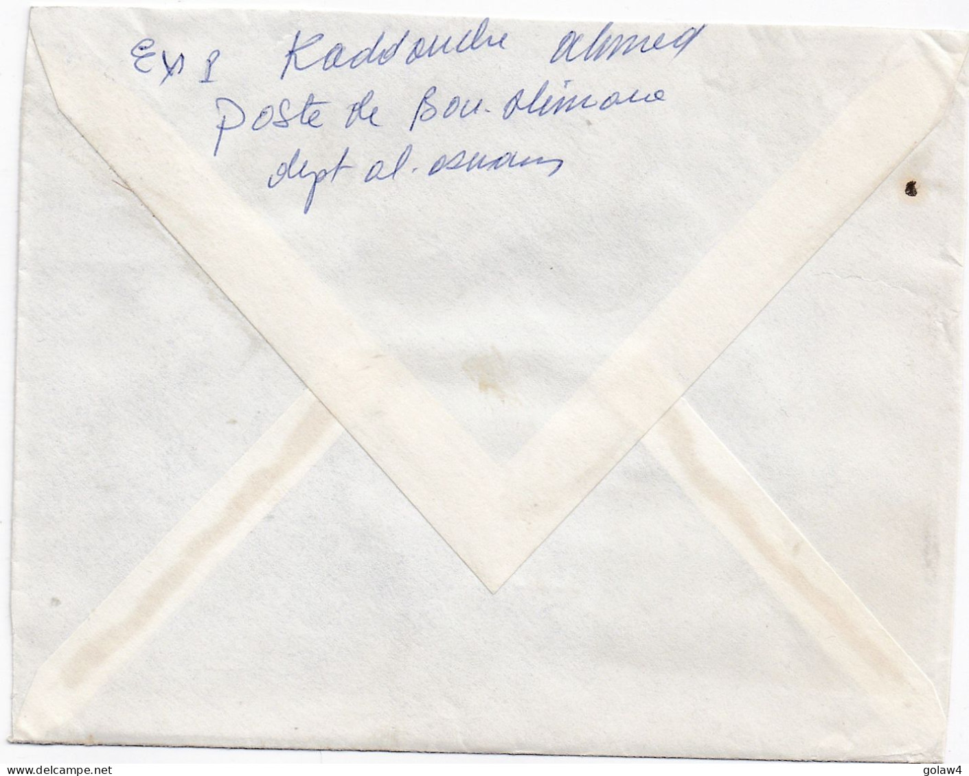 36825# ALGERIE LETTRE Obl BOU SLIMANE ORLEANSVILLE 1968 Pour METZ MOSELLE - Algérie (1962-...)