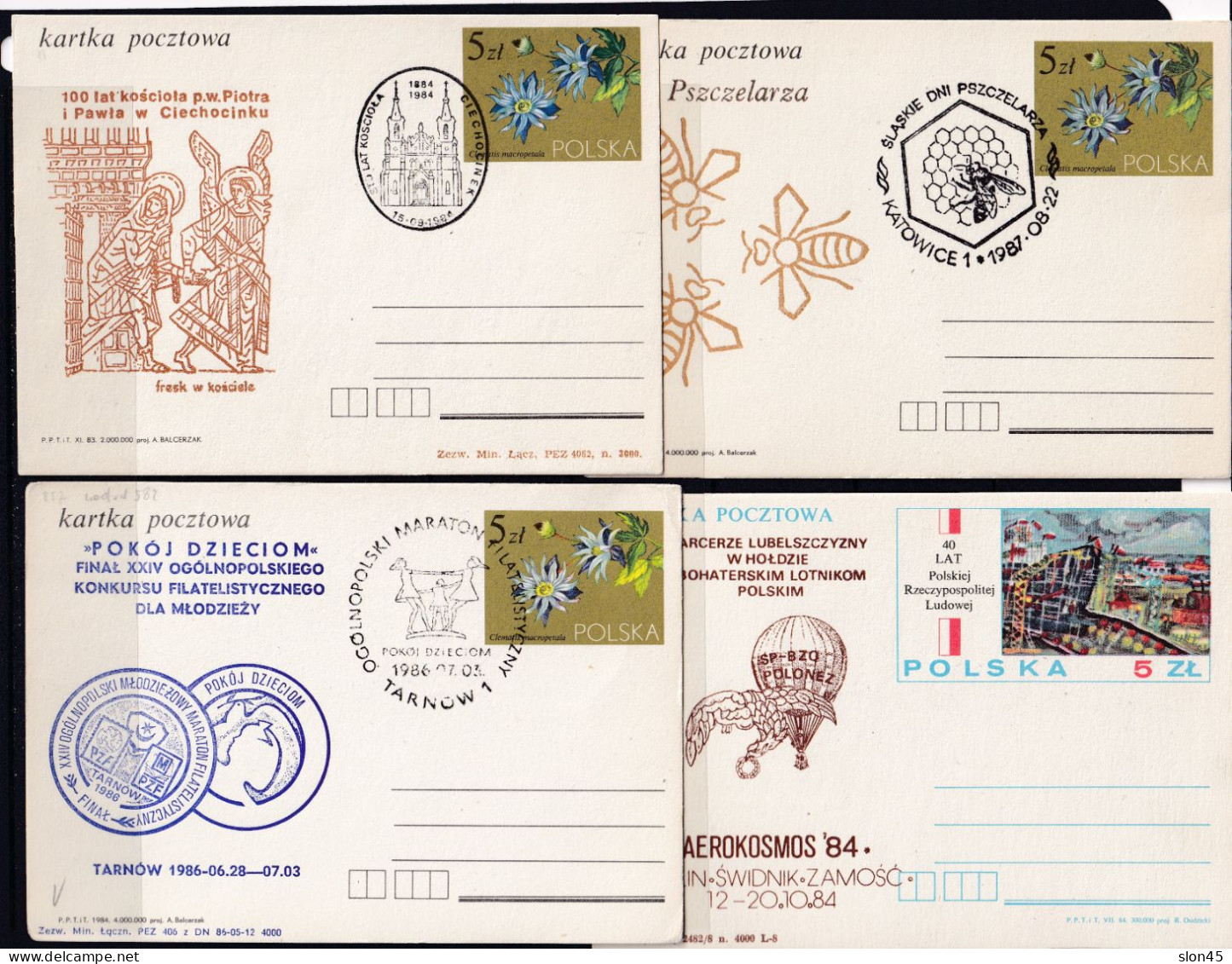 Poland 10 Postal Stationary Cards Special Cancel 16117 - Polonia