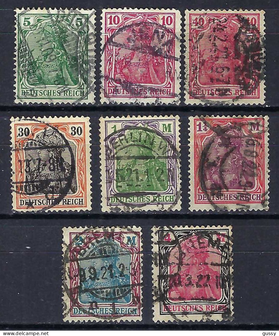 ALLEMAGNE Ca.1900: Lot D' Obl. Petit Prix - Gebraucht