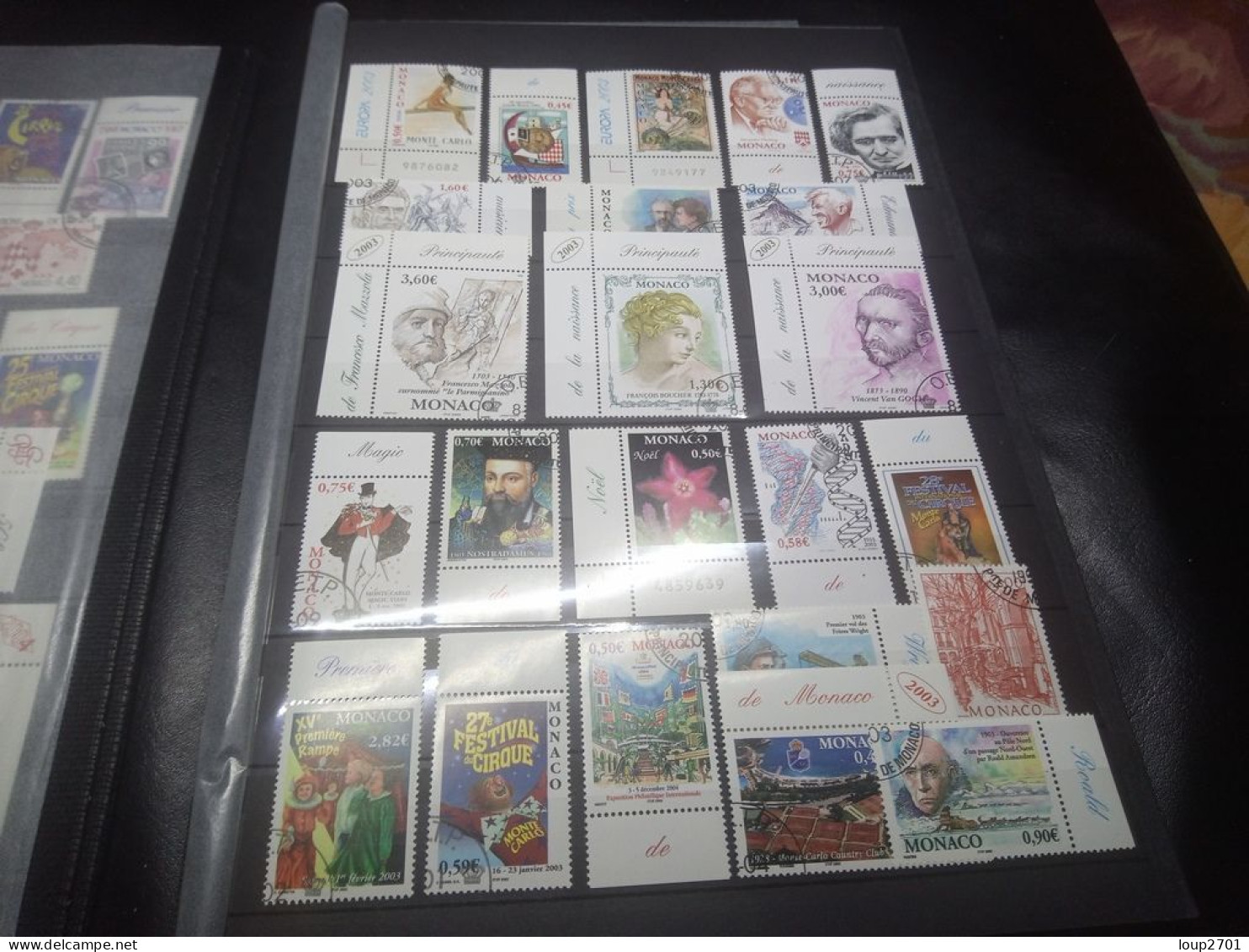 DM951 BEAU LOT FEUILLES MONACO N / O A TRIER COTE++ DEPART 10€