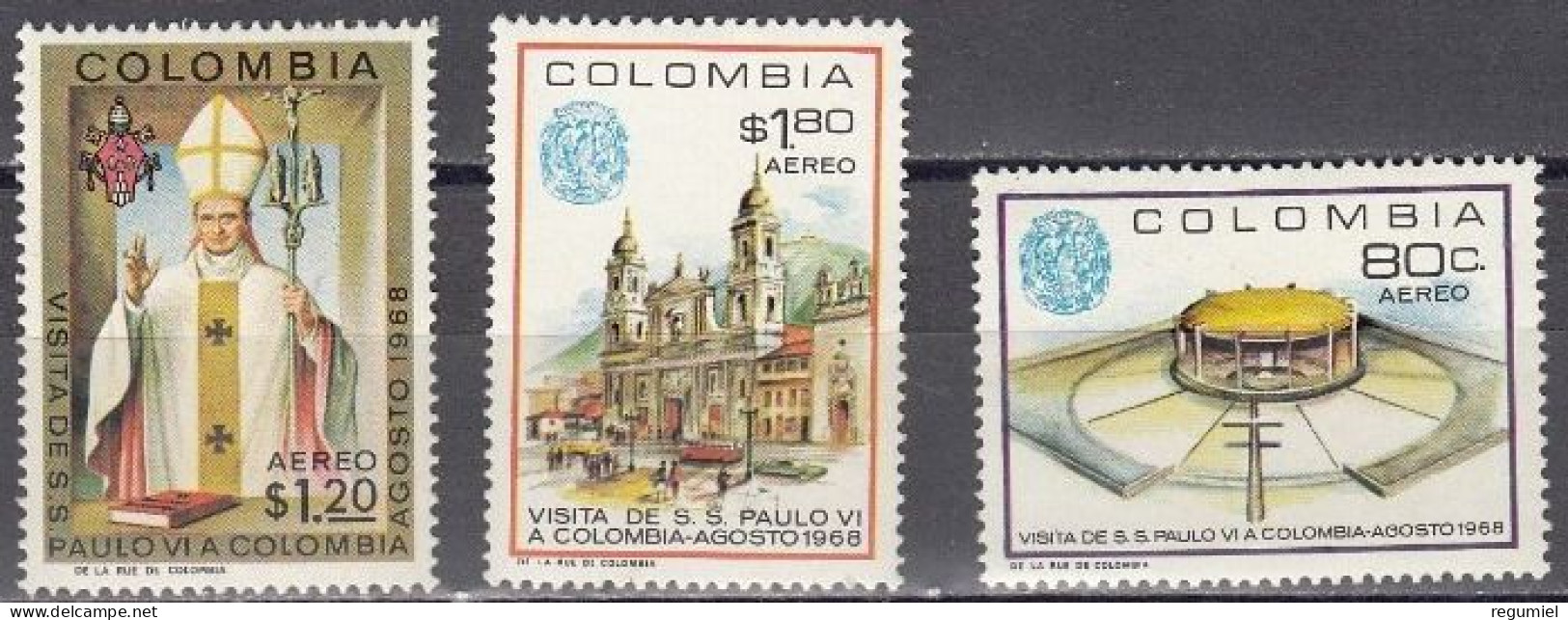 Colombia Aereo  488/490 ** MNH. 1968 - Colombia