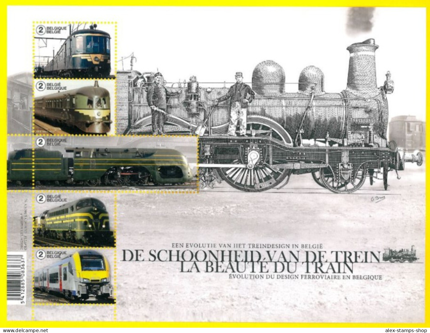 BELGIUM 2017 Trains Design Evolution Railway New Miniature Sheet - 2011-2020