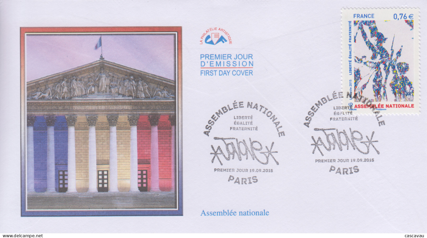 Enveloppe   FDC  1er  Jour    FRANCE    Assemblée  Nationale   2015 - 2010-2019