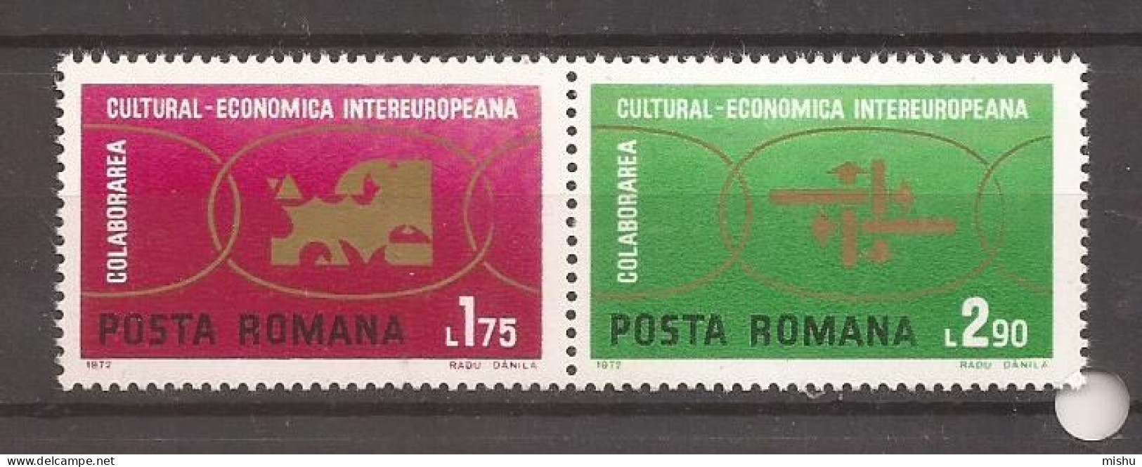 Romania-1972-COLABORAREA CULTURAL ECONOMICA INTEREUROPEANA, Serie, Nestampilat - Ungebraucht