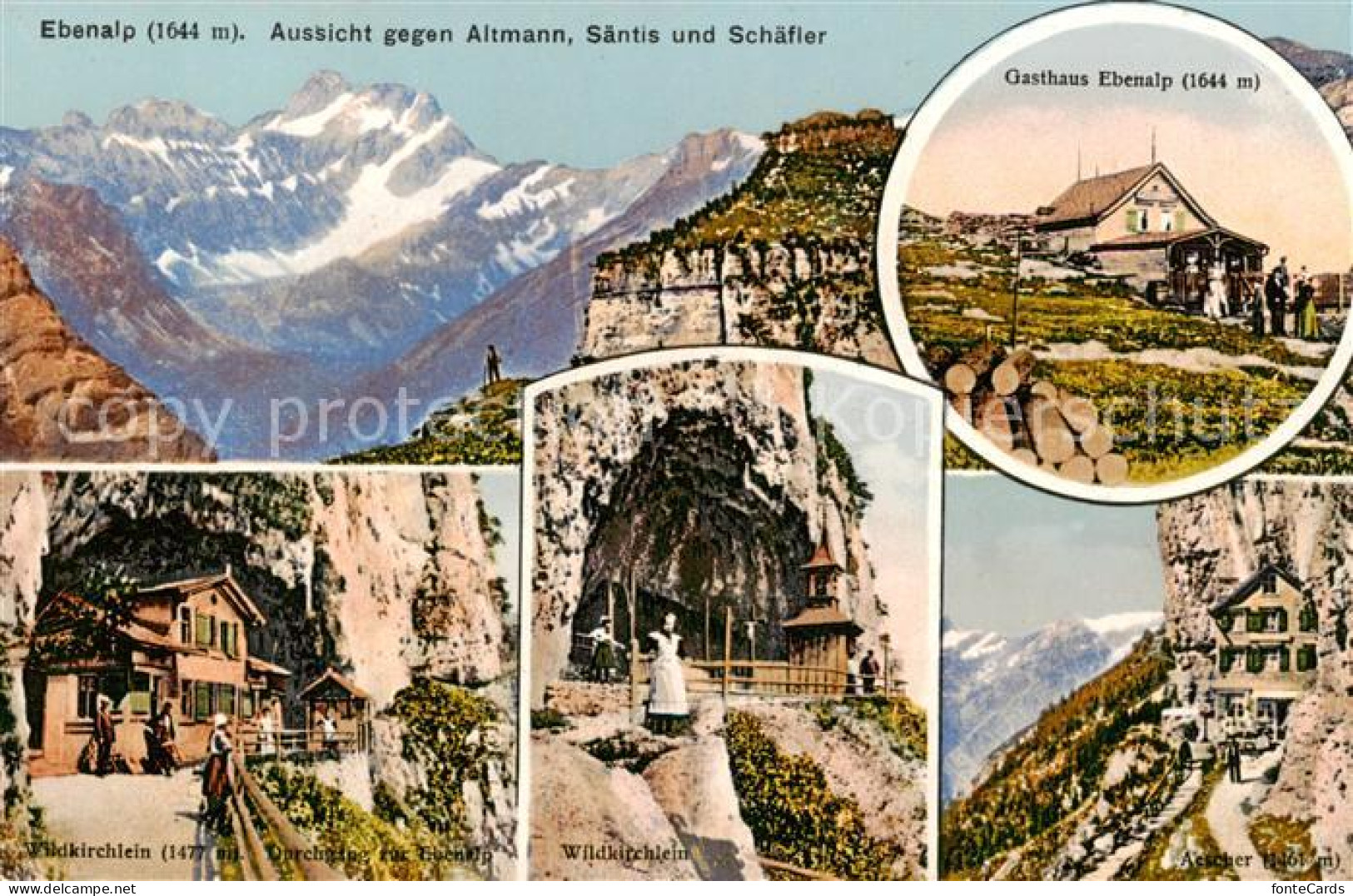 13795702 Ebenalp 1641m AI Aussicht Gegen Altmann Saentis Und Schaefler Bergwelt  - Autres & Non Classés