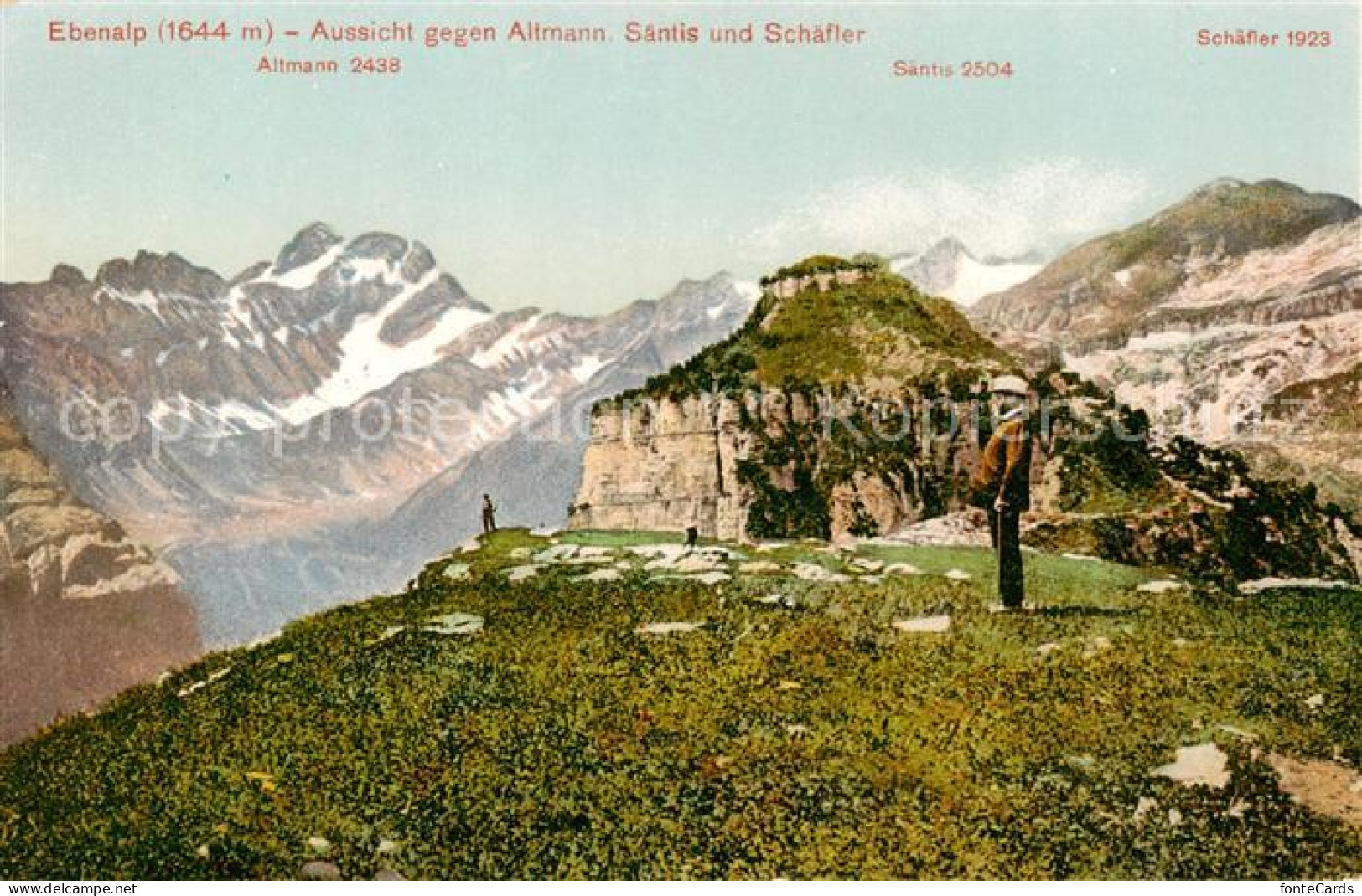 13795700 Ebenalp 1641m AI Aussicht Gegen Altmann Saentis Und Schaefler Bergwelt  - Autres & Non Classés