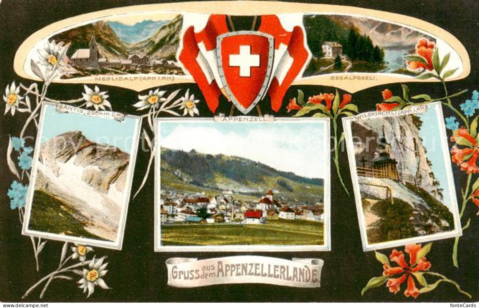 13795694 Appenzell IR Panorama Meglisalp Seealpseeli Saentis Wildkirchli Appenze - Autres & Non Classés