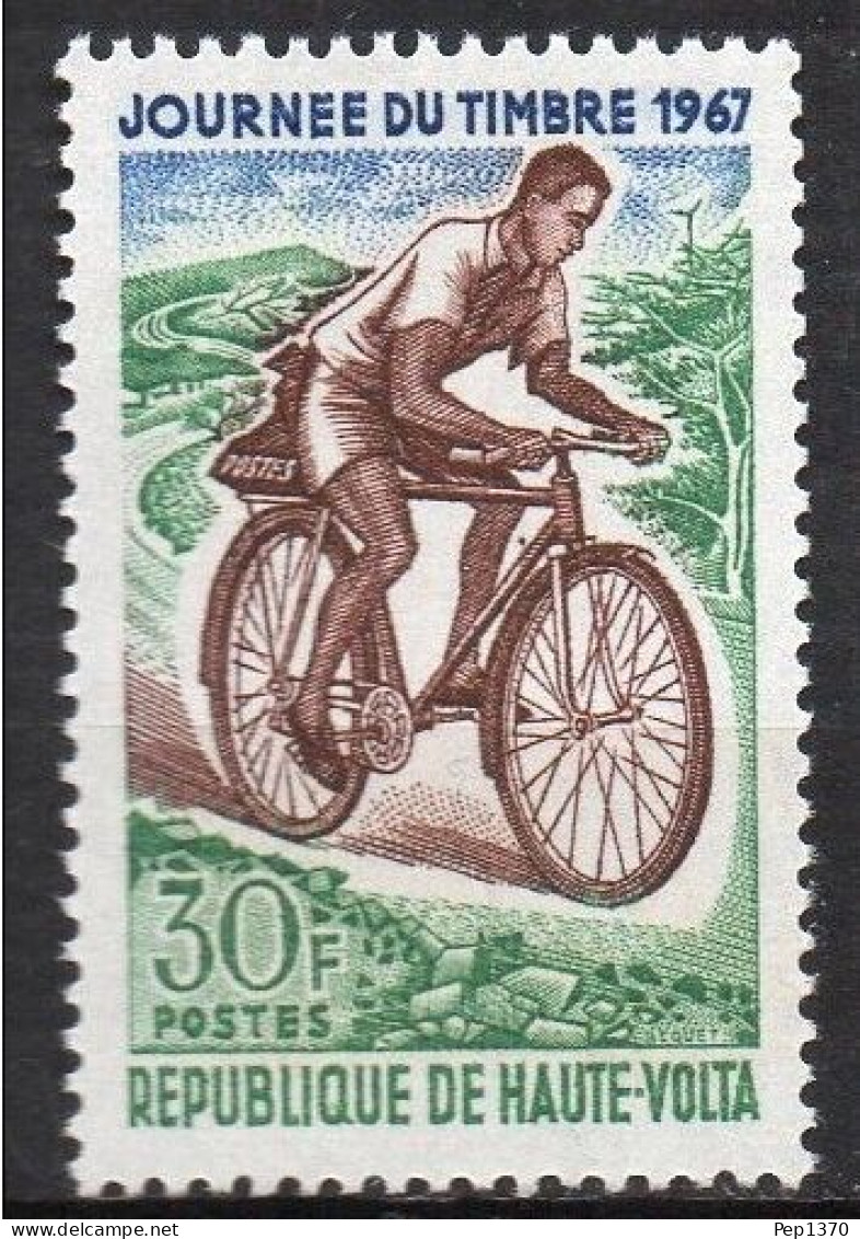 ALTO VOLTA 1967 - HAUTE VOLTA - DIA DEL SELLO - BICICLETA - YVERT 182** - Upper Volta (1958-1984)