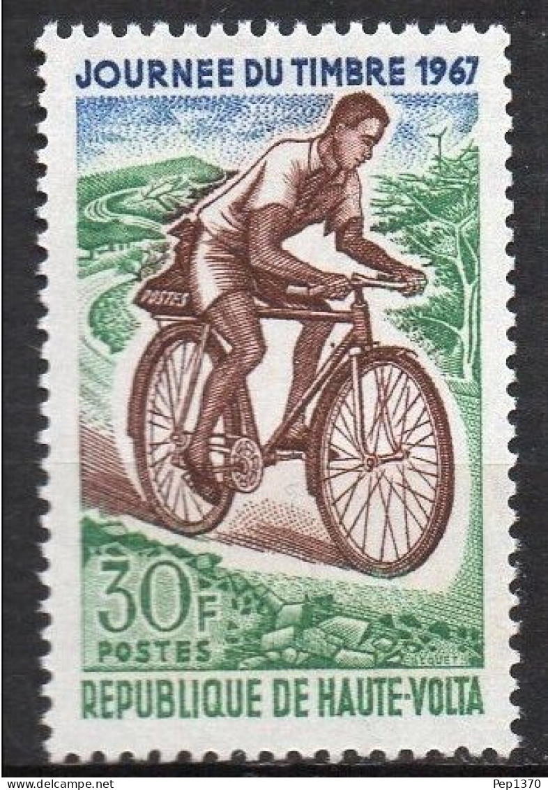 ALTO VOLTA 1967 - HAUTE VOLTA - DIA DEL SELLO - BICICLETA - YVERT 182** - Cycling