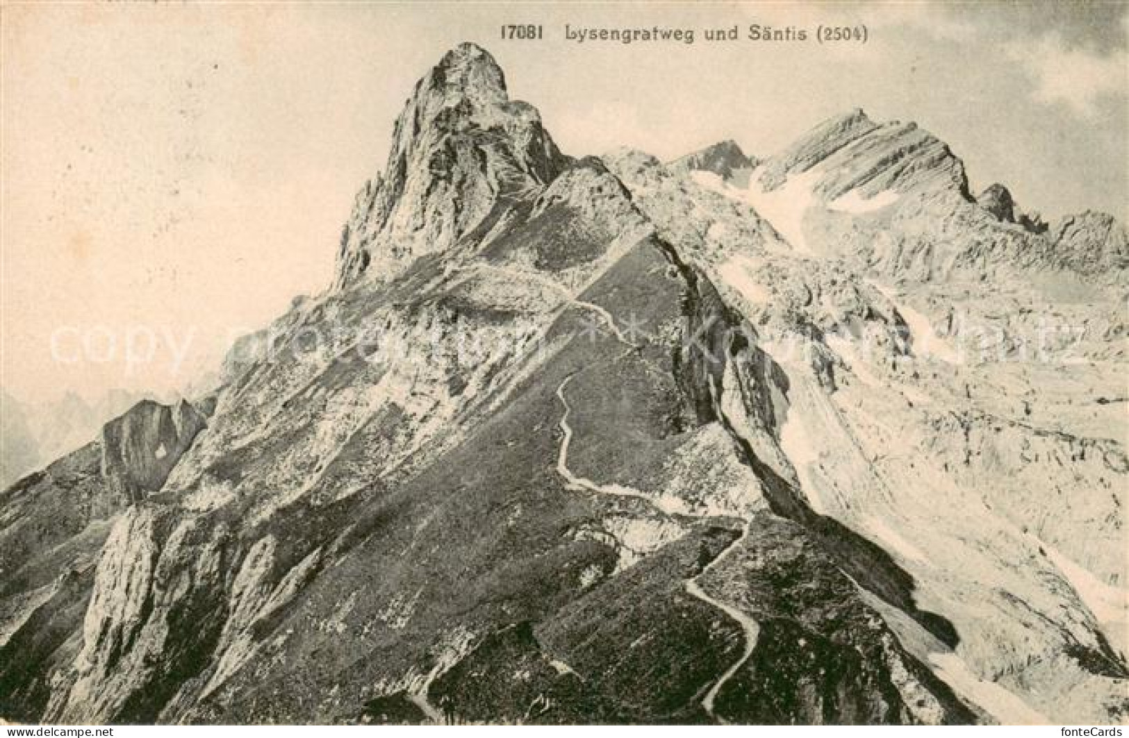 13795643 Saentis 2504m AR Lysengratweg Bergwelt Appenzeller Alpen  - Autres & Non Classés
