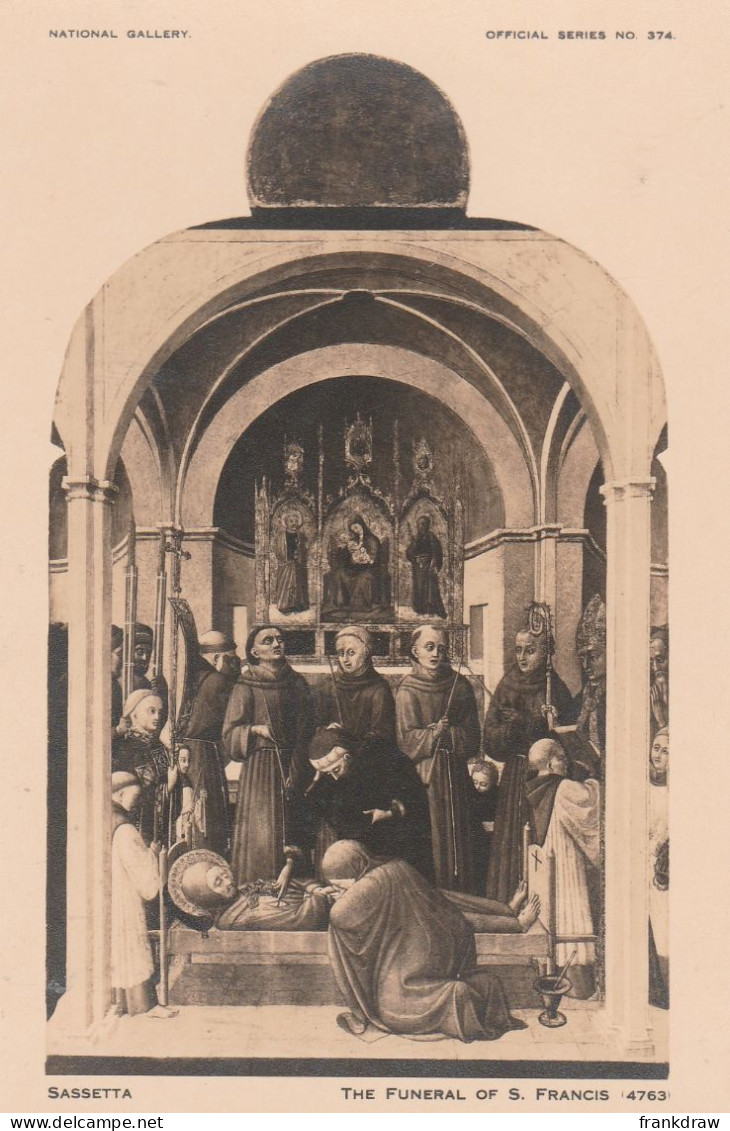 Postcard - Art - Sassetta - The Funeral Of St. Francis - Card No.4763 - VERY GOOD - Zonder Classificatie