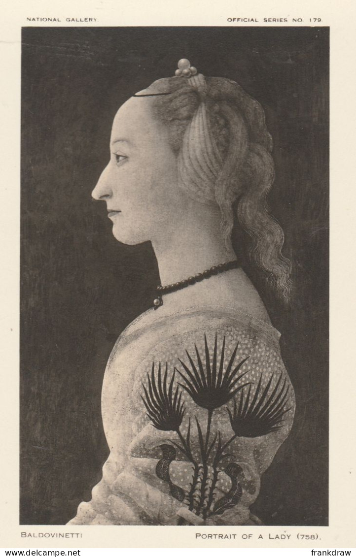 Postcard - Art - Rembrandt - Photogravure - Baldovinetti - Portrait Of A Lady - Card No.758- VERY GOOD - Non Classificati